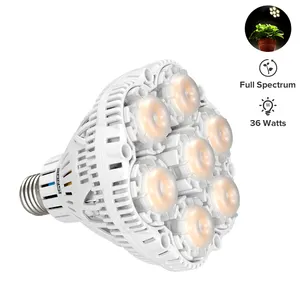 SANSI日光220VAC E27 36w SMD LEDグローライトバルブ緑の倉庫植物ガーデニングライト用