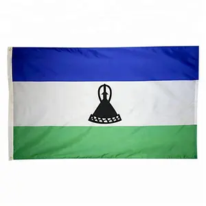 100% 涤纶印刷莱索托国旗