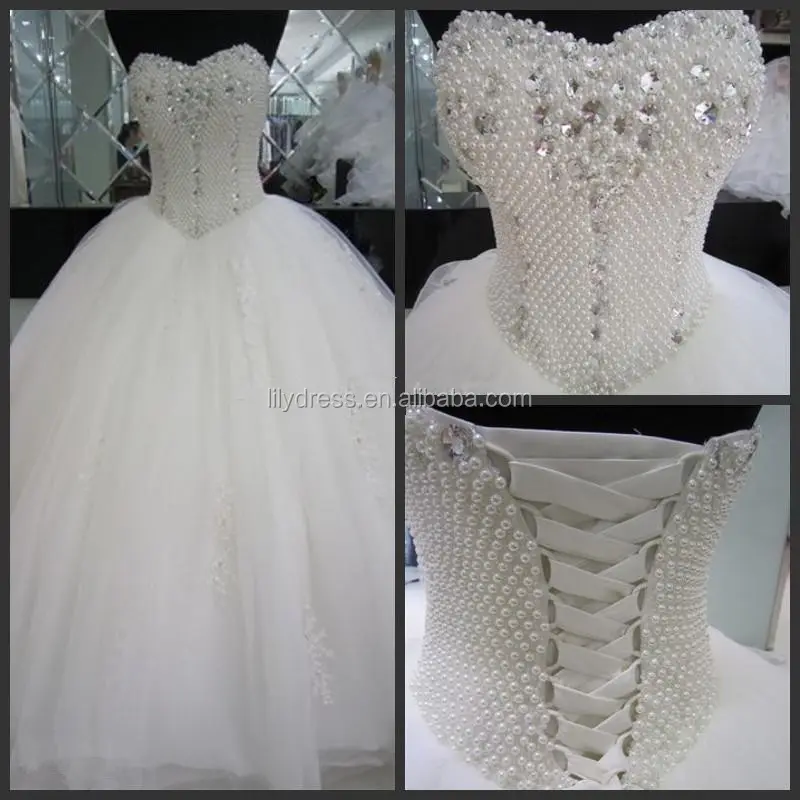 पैटर्न दुल्हन मोती मनके गेंद Gwon शादी ऑनलाइन शॉपिंग MM-1810 एक टुकड़ा डिजाइनर जानेमन सिविल शादी की पोशाक