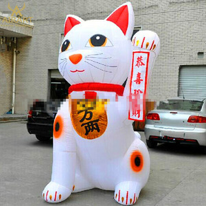 Bơm hơi khổng lồ may mắn mèo phim hoạt hình <span class=keywords><strong>Inflatable</strong></span> mèo mô hình cho lễ khai mạc - Product Image 2