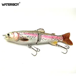 WATERBOY 18cm 68g 2 Segment Multi Jointed Lure Rainbow Trout Fresh Water Slow Sink Fish Bait Glide S Swimming Fishing Swimbait