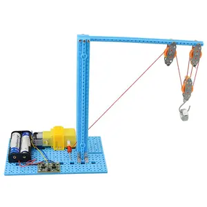 DIY pulley block crane kids diy physics learning resources