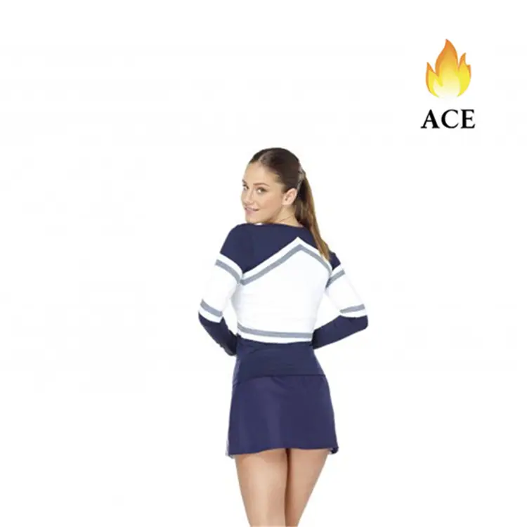 Thăng Hoa Netball Đồng Phục Cho Cheerleader, Đầy Đủ Tay Áo Top Và Váy, Cạnh Tranh Mặc Cho Cô Gái