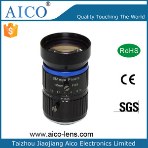 Tiêu cự dài 100mm Hướng dẫn sử dụng Iris F3.5 100mm 8MP cố định 4K C mount cmount Máy tầm nhìn ống kính Ống kính CCTV cho cảm biến 1 "inch - Product Image 6