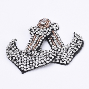 Yongze pas cher strass anchor brodé jean veste patches - Product Image 2