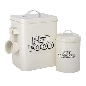 Armazenamento de alimentos para animais, lixeira galvanizada de <span class=keywords><strong>metal</strong></span> para animais de estimação/de grau alimentar, cão, biscoitos, canister/caixa de armazenamento para animais de estimação, interior - Product Image 3