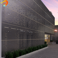 Revêtement de façade moderne, murs-rideaux en acier inoxydable perforé avec un design traditionnel, revêtement en poudre et assemblage facile