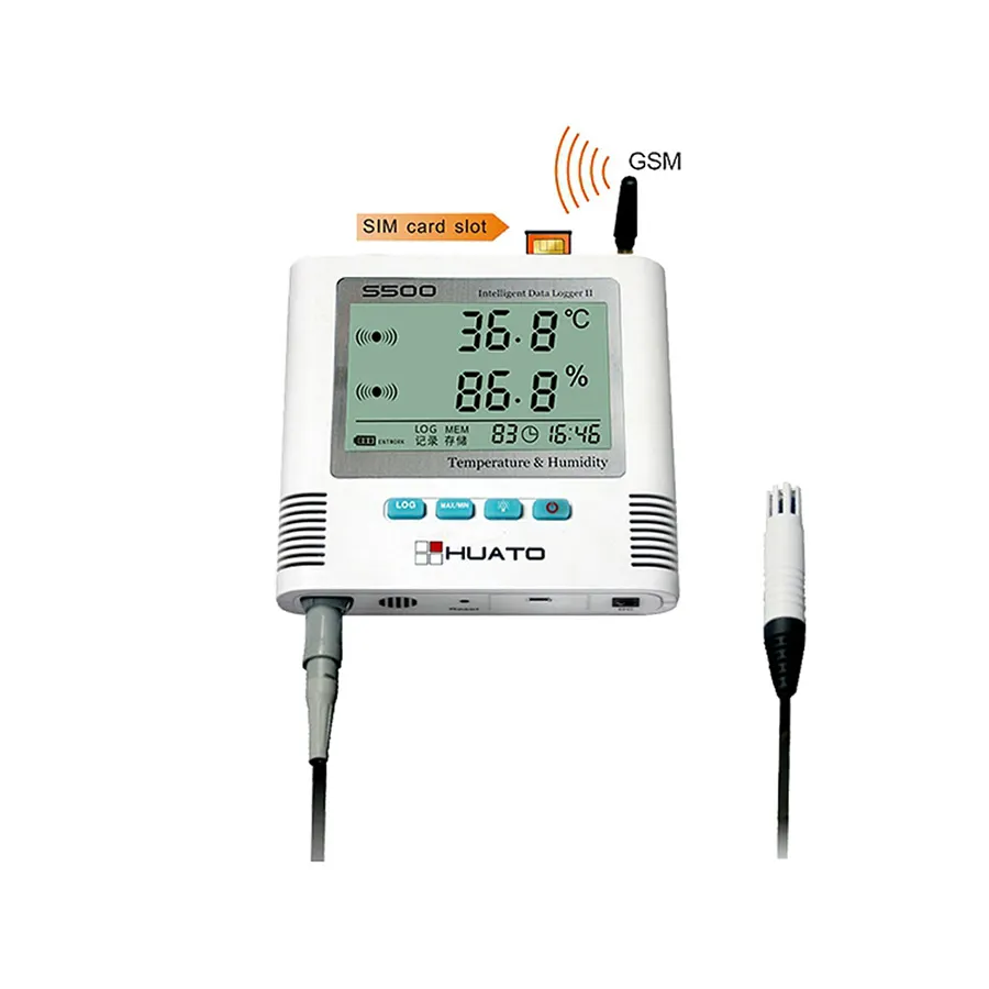 Thermometer Hygrometer GSM SMS Alarm Temperature Humidity Data Logger Medicine Refrigerator Digital Thermometer Hygrometer