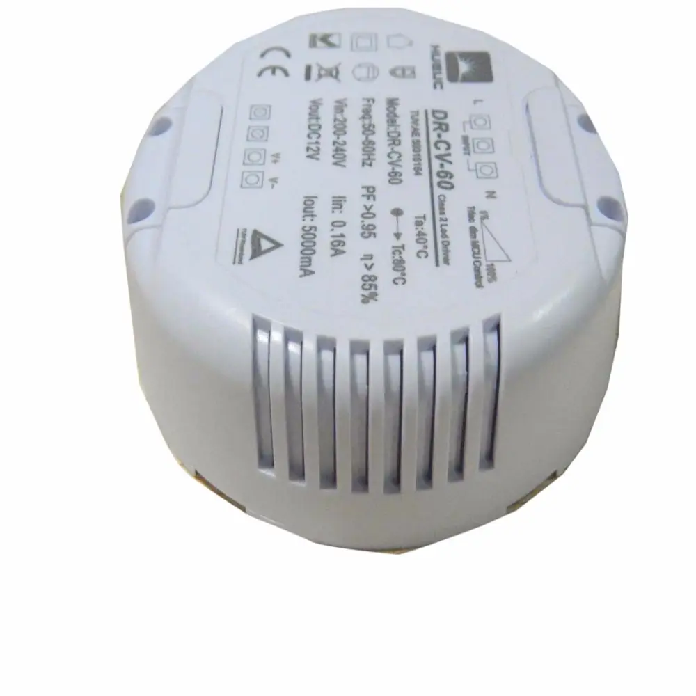 Dimmable Round series 12W 20W 30w 40w 60w downlight led driver