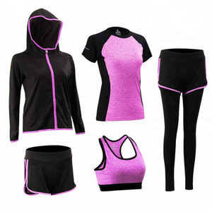 Wholesale 5 Pcs Workout Outfits Sport Exercise Organic Fitness <strong>Seamless</strong> Yoga <strong>Clothing</strong>/Sexy Women Training Yoga Set - Product Image 4