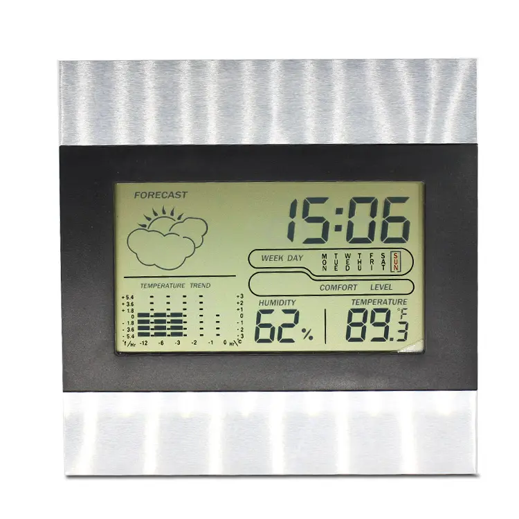 Wholesale Large LCD Digital Display Time Weather Station Calendar Electronic Clock