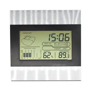 Großhandel Große LCD Digital Display Zeit Wetter Station Kalender Elektronische Uhr