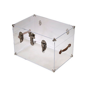 Scatola portabagagli in acrilico trasparente decorativa OEM Factory scatola personalizzata camera da letto Lucite di colore - Product Image 2