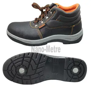 nmsafety bajo precio de cuero artificial de acero del dedo del pie de la tapa de seguridad calzado zapatos de trabajo
