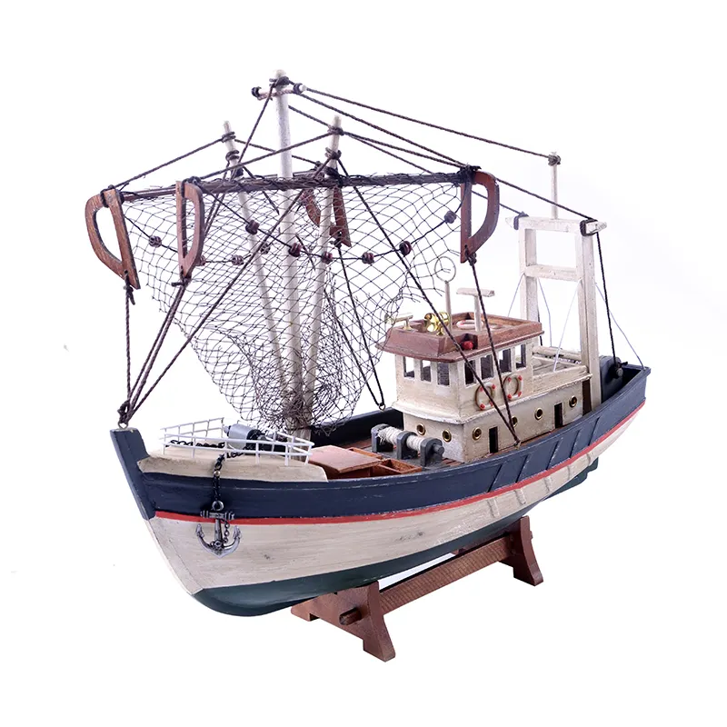 Longitud 40 CM Mare Nostrum barco español recuerdo regalos náuticos artesanías decorativas barco de pesca de madera modelo YL012C-1