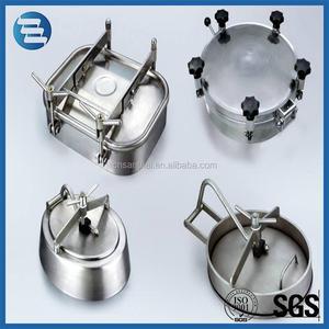 Санитарная нержавеющая сталь, мужское отверстие, 3 бар, внешний резервуар, круглая крышка люка - Product Image 3