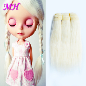 ผมแท้จากแพะ MH Natural Goat Hair Wefted สีบลอนด์ 613 แบบตรง สำหรับตุ๊กตา Blythe/BJD ของเล่นเสริมพัฒนาการ - Product Image 1