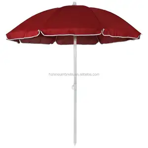 180cm small stainless steel plastic outdoor beach sun shade parasol with tilt