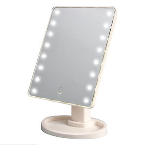 Wholesale 16 22 <strong>LED</strong> Lights Standing Table Desktop Cosmetic <strong>Mirror</strong> Low MOQ <strong>LED</strong> <strong>Makeup</strong> <strong>Mirror</strong> - Product Image 1