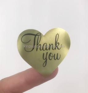 Personalizado amor forma de <span class=keywords><strong>corazón</strong></span> <span class=keywords><strong>gracias</strong></span> etiqueta engomada - Product Image 1