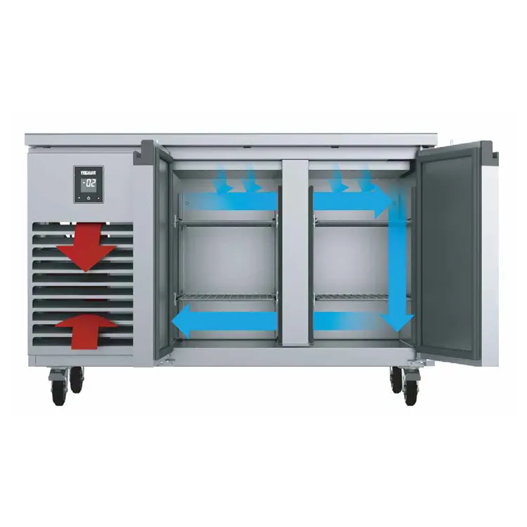 CE Robuste Industrielle Verticale Réfrigérateur et Congélateur