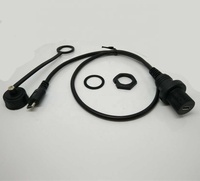 Pequeño Mini Micro Usb de tipo B IP76 conector hembra micro usb impermeable montaje en panel usb micro Usb cable