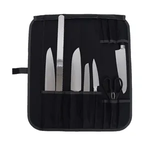 Foldable Kitchen Chefs Cooking Knife Storage Tool Roll Set Bag with Tool Pockets