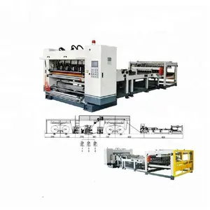 Qingdao scatola di cartone ondulato macchina produttore 1600 millimetri 2 strati flauto cartone cnc di taglio cordonatura macchina di taglio