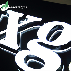 Cor personalizada dupla face LED sinal alto brilho acrílico 3D decoração ao ar livre sinal eletrônico - Product Image 4