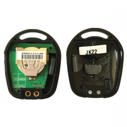 EMSea 2pcs Coque de Clé à Distance de Voiture 1 Bouton Compatible avec Actyon SUV Kyron Rexton Boîtier de Couverture Boîtier de Clé Remplacement SSY3 Lame de Clé Non Coupée