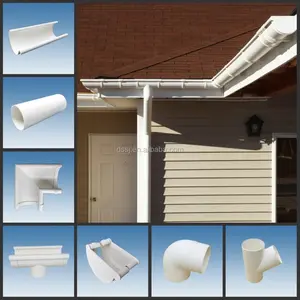 지붕 하프 라운드 거터/pvc 거터 가격/플라스틱 빗물 개골창