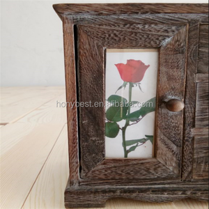 רטרו במצוקה תיק תכשיטים מעץ 3 מגירות - Product Image 5