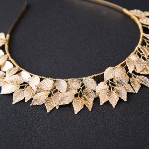 Corona de Hojas de Diosa Griega, Corona de Color Dorado Estilo Barroco, Tiara de Novia para Boda, Diadema, Accesorios para el Cabello, Tocado - Product Image 5