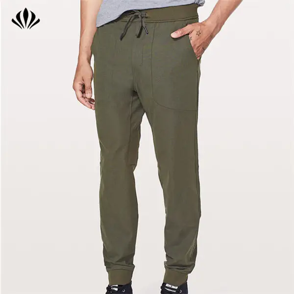 Men sleek jogger pants elastic waistband Sweat-Wicking Four-Way Stretch back pocket sport pants
