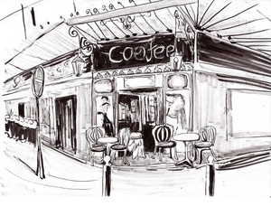 Hình Học Trắng Mô Hình Kẻ Sọc Vòng Khảm Bảng Với GẠCH MEN Top Bên Ngoài Patio Sử Dụng 3Pc Bistro Set - Product Image 6