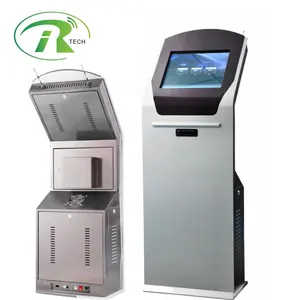 Ticket Dispenser IRTECH Touch Screen Floor Standing Ticket Dispenser QMS Q Management Bank Queue Calling System Electronic Number Display System