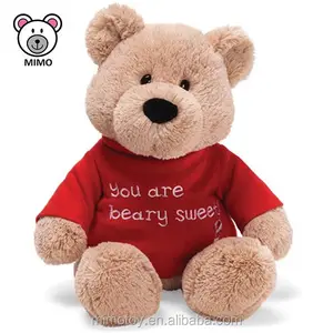 Пушистый толстый плюшевый медведь на заказ от производителя, плюшевая игрушка, оптовая продажа, фирменный логотип компании, мягкое плюшевое животное, сублимационный плюшевый медведь, футболка