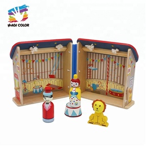 Juguete de Madera con Diseño de Circo de Dibujos Animados para Niños, Modelo W06A327 - Product Image 4
