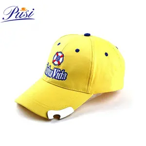 China factory custom wholesale promotional beer bottle opener baseball cap hat with opener support free sample