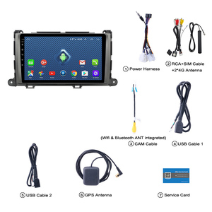 Wanqi เครื่องเล่นดีวีดีในรถยนต์4G LTE 9นิ้ว Android 11ระบบนำทางสเตอริโอสำหรับโตโยต้าเซียนน่า2010-2014มัลติมีเดีย - Product Image 5