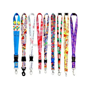 Custom Printed Polyester Lanyard with Logo Cheap Promotion Nylon Material
