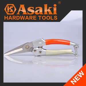ASAKI AK-8642 8" Steel Garden Scissors <strong>Pruner</strong> Garden Ratchet Shear Pruning Shears <strong>Straight</strong> Gardening Scissors Plastic Handle - Product Image 6