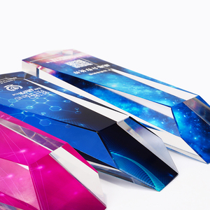 รางวัลตัวอย่างเรซินที่ชัดเจน2019โล่ถ้วยรางวัลโลหะคริสตัล - Product Image 5