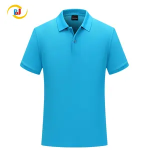 High Quality Custom Logo Business Camisas Blank Embroidered Cotton Polyester Mens Plain Work Uniform Golf Polo Shirt