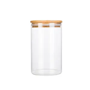 30 oz glas voedsel pot met bamboe deksel