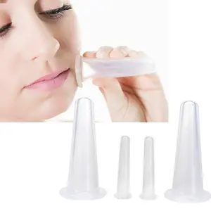 Chinese Massage Cups Silicone Facial Massage Cupping Cups For Cellulite Reduction