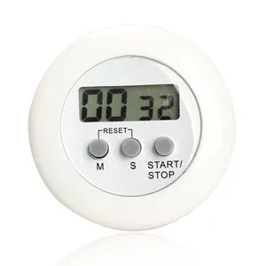 Ronda LCD magnética Cocina Digital temporizador de Cuenta regresiva alarma con blanco cocina temporizador práctico cocina temporizador de reloj de alarma