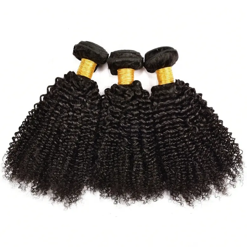 Wholesale 100% Mongolian brazilian afro kinky curly human hair weave bundles xuchang hair