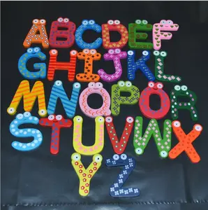 A-Z Letters Wooden Fridge Magnets / Baby Educational Set / Alphabet Learning Fridge Magnet