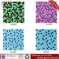Glas-Fluoreszenz-Mosaikfliesen Garten Schwimmbad Leuchtende Dekorationsidee
